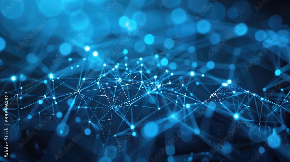 Obraz premium communication Technology network backgroung,blue tone,generative ai