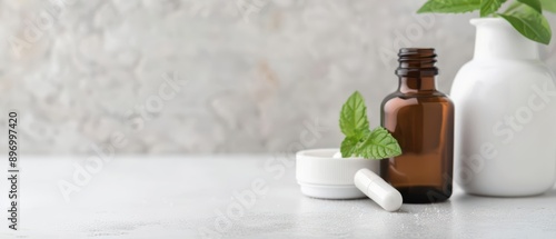 Alternative Medicine Concept A progressive clinic specializing in alternative medicine with advanced diagnostic tools and personalized holistic treatments