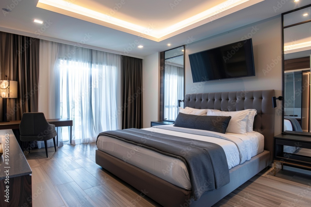 an upscale booking features thorough maintenance, showcasing a luxurious accommodation with high standards of upkeep and attention to detail for a premium guest experience. an upscale booking features thorough maintenance, showcasing a luxurious accommodation with high standards of upkeep and attention to detail for a premium guest experience.