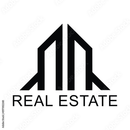 Real Estate Logo Design. Unique and Modern Logo Design. Vector Logo. Real Estate Logo, house logo and building logo icon. AI Generated 