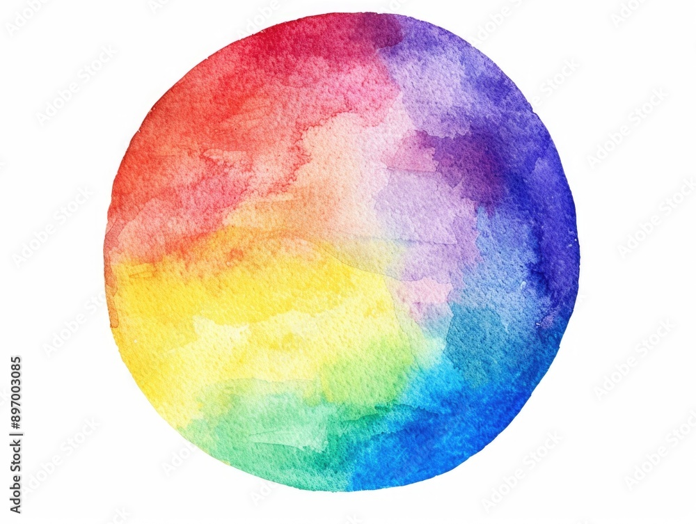 Vibrant spectrum of colors in a circle with a drop shadow effect. Vibrant spectrum of colors in a circle with a drop shadow effect.
