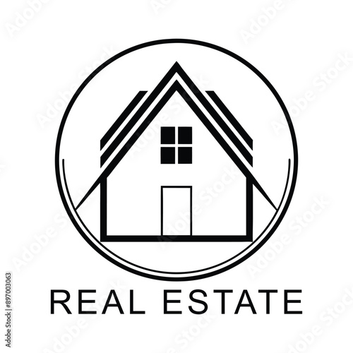 Real Estate Logo Design. Unique and Modern Logo Design. Vector Logo. Real Estate Logo, house logo and building logo icon. AI Generated 