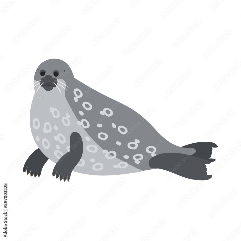 ワモンアザラシ(フイリアアザラシ)。フラットなベクターイラスト。
Ringed seal. Flat vector illustration. ワモンアザラシ(フイリアアザラシ)。フラットなベクターイラスト。
Ringed seal. Flat vector illustration.