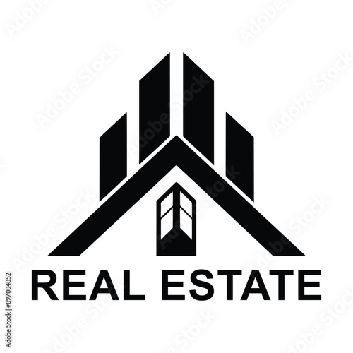 Real Estate Logo Design. Unique and Modern Logo Design. Vector Logo. Real Estate Logo, house logo and building logo icon. AI Generated 