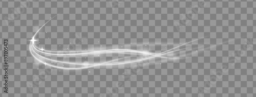 A large set of low-poly designs made of thin lines in the form of branches, spirals and arcs. Expressway, car headlight effect. Speed connection vector background.	