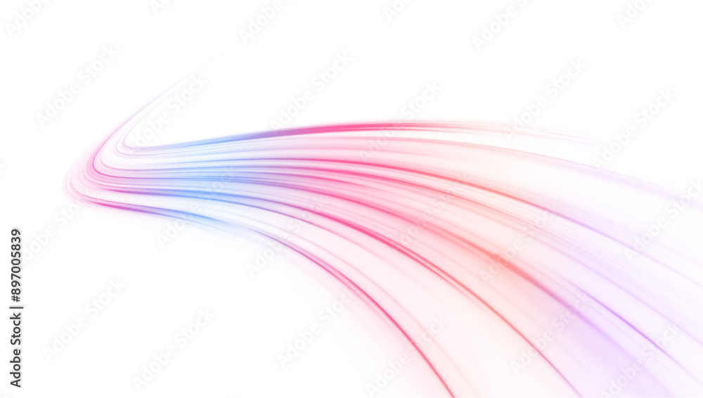 Luminous green neon waves PNG. Colored shiny sparks of spiral wave. Curved bright speed line swirls.	