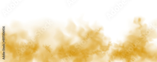 Smoking, smog swirl and isolated with smoker art from cigarette or pollution with graphic space for incense creativity. PNG	