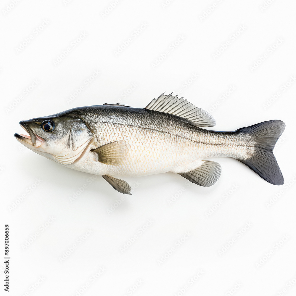 Fototapeta premium a bass fish on a white background