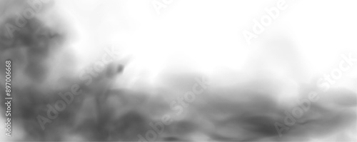 Fog or smoke isolated transparent special effect. Cutout clean white cloud transparent backgrounds special effect 3d illustration.	