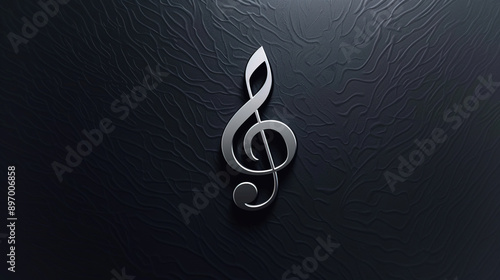 minimalist music logo with a black background