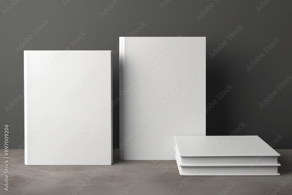 set of white blank books 3d mockup template set of white blank books 3d mockup template
