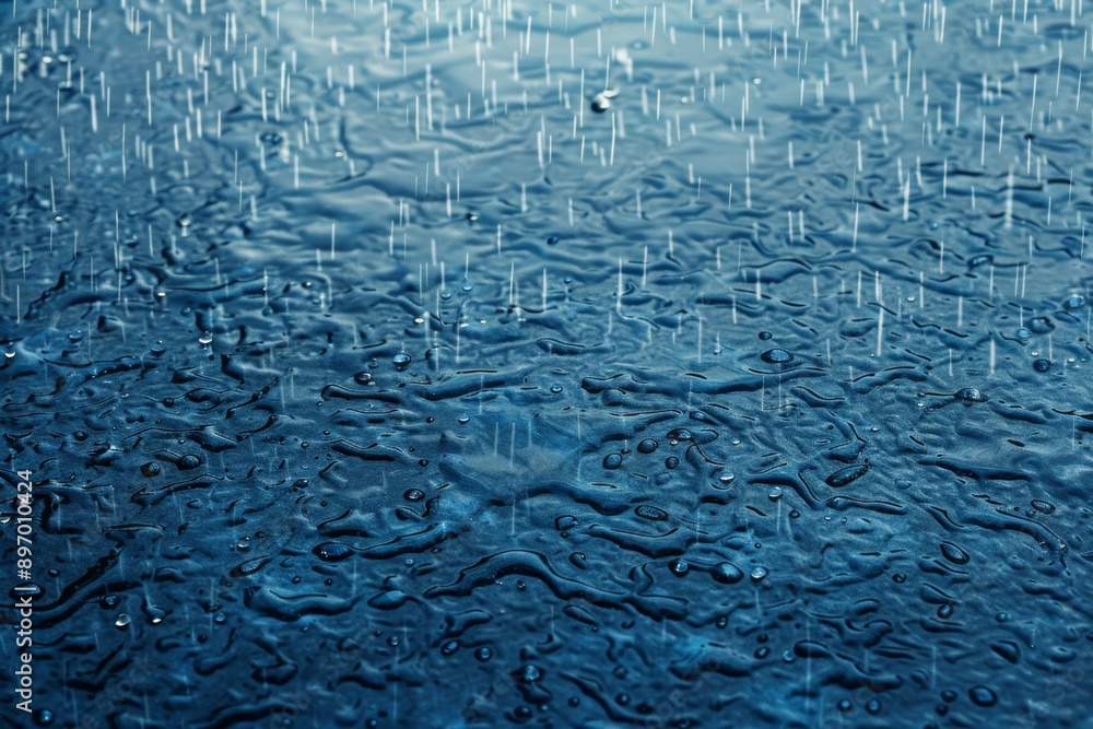 Rain Falls on a Wet Surface: Concept. Rain Falls on a Wet Surface: Concept.
