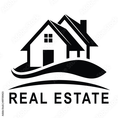 Real Estate Logo Design. Unique and Modern Logo Design. Vector Logo. Real Estate Logo, house logo and building logo icon. AI Generated 