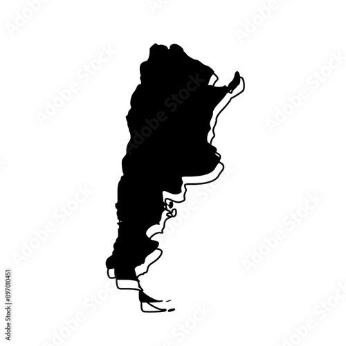 map of Argentina vector design Illustration