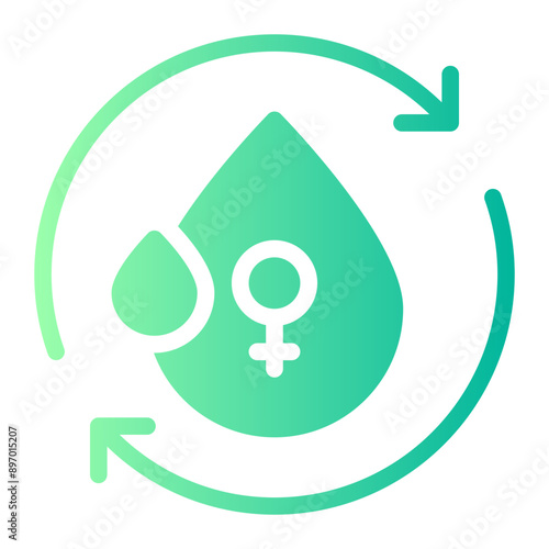 menstrual cycle gradient icon