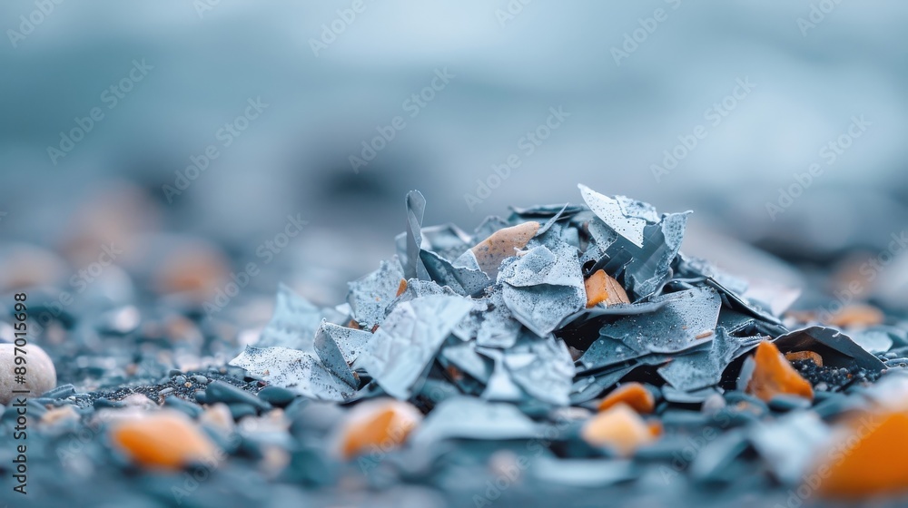 A macro photograph of a single piece of trash. A macro photograph of a single piece of trash.