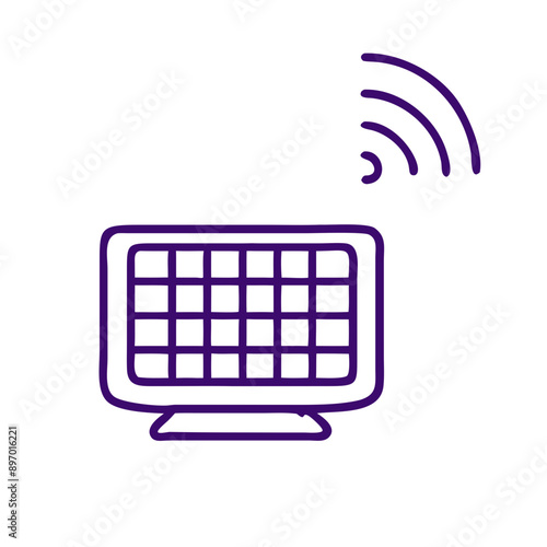 Wireless Connectivity vector  Icon - Wi-Fi and Network Signals