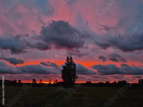 Sunset above the Field