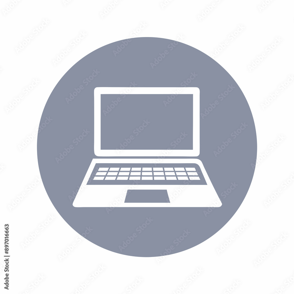 Laptop Icon - Modern Computer Technology Symbol Laptop Icon - Modern Computer Technology Symbol