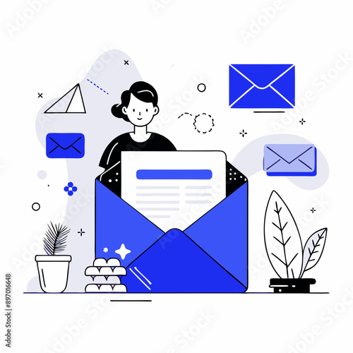 Digital Mail Icon - Internet Messaging and Email Services