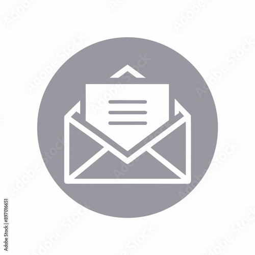 Letter Icon - Digital Messaging and Communication Symbol