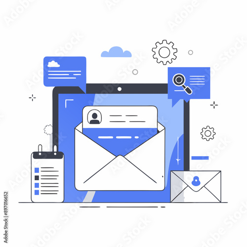 Email Marketing Icon - Digital Communication Illustration