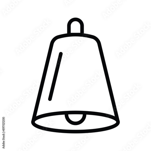 A unique icon of cow bell in modern design style