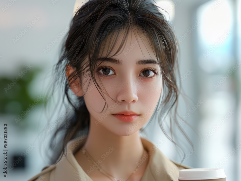 Woman Holding a Cup of Coffee, Elegant and Refined, Casual Style, Stylish, Portrait of a Woman Enjoying a Beverage, Beautiful Woman with a Cup, Female with Coffee, Everyday Life, Coffee Break, Coffee Woman Holding a Cup of Coffee, Elegant and Refined, Casual Style, Stylish, Portrait of a Woman Enjoying a Beverage, Beautiful Woman with a Cup, Female with Coffee, Everyday Life, Coffee Break, Coffee