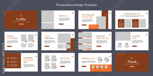 coffee shop presentation keynote design layout template