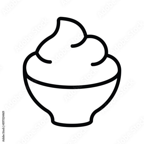 A pack of fresh cream in modern style, premium vector