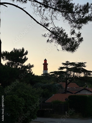 lighthouse at sunset