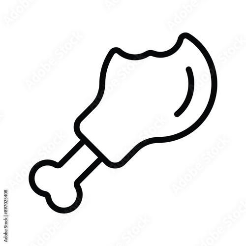 Grab this pixel perfect icon of drumstick in modern style