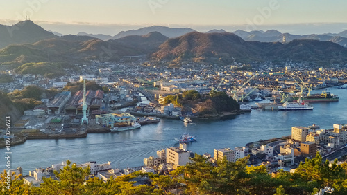 Onomichi city morning sunrise