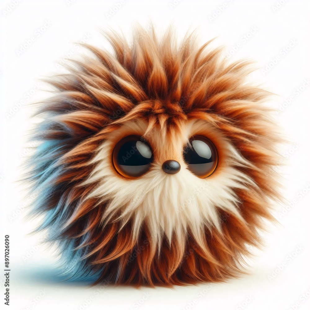 Cute plush character illustration on white backround Cute plush character illustration on white backround