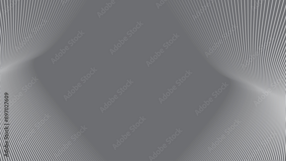 Naklejka premium Grey abstract background with curve line for backdrop or presentation