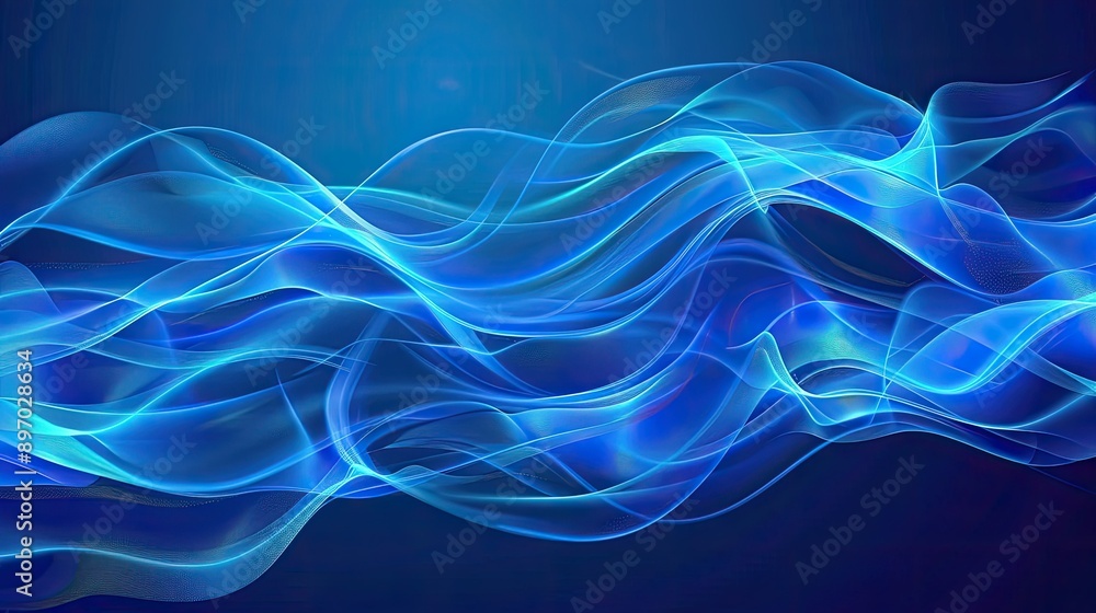 Soft and elegant blue neon waves flowing across a premium design backdrop, ideal for high-quality banners. Soft and elegant blue neon waves flowing across a premium design backdrop, ideal for high-quality banners.