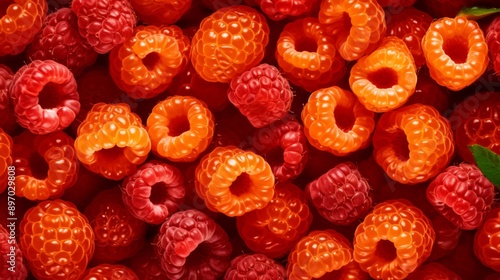 Lots of fresh salmonberries. ai generated art image photo