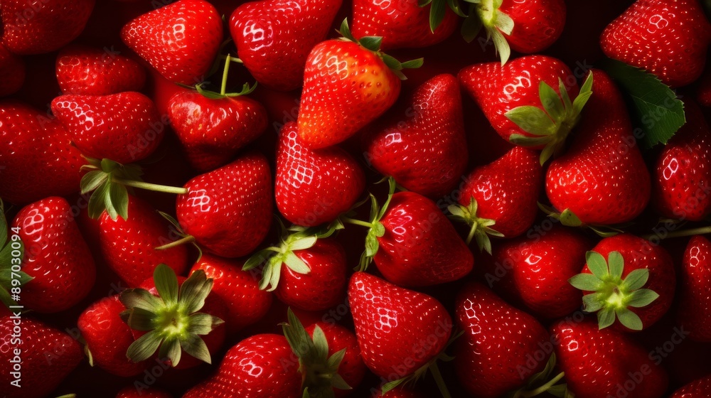 Lots of fresh strawberries. ai generated art image Lots of fresh strawberries. ai generated art image