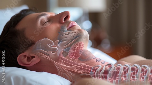 Obesity and Sleep Apnea: A visual explanation of how obesity contributes to sleep apnea, showing airway obstruction