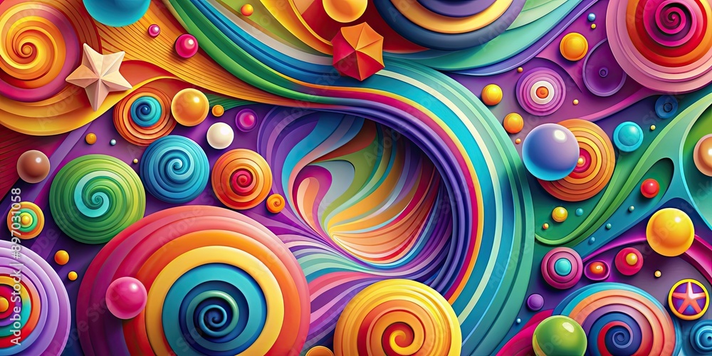 Abstract background with colorful swirls and geometric shapes, abstract, wallpaper, design, artistic, digital, backdrop Abstract background with colorful swirls and geometric shapes, abstract, wallpaper, design, artistic, digital, backdrop