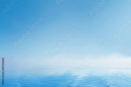 Serene Blue Sky and Calm Water