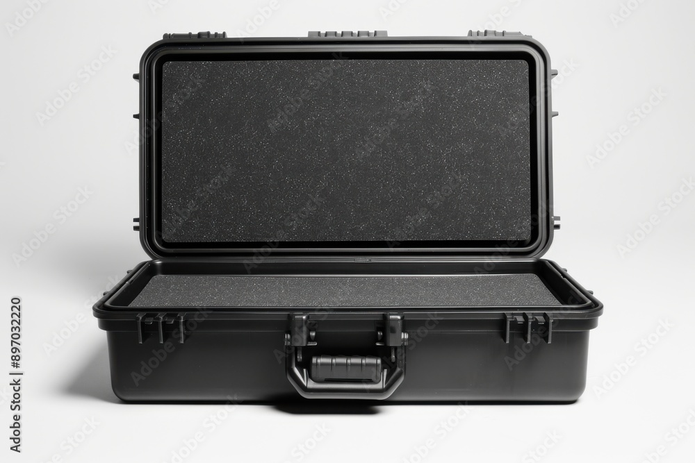 Black Foam Case: Matte Plastic Tool Box for Graphic Mockups Black Foam Case: Matte Plastic Tool Box for Graphic Mockups