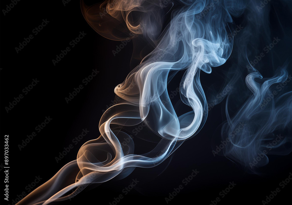 smoke on black