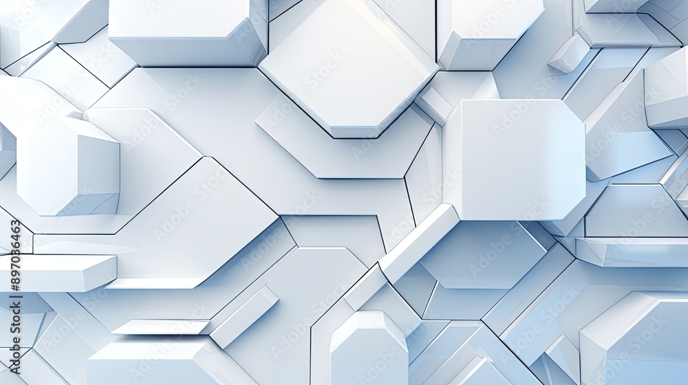 A futuristic abstract geometric 3D background in white, featuring hexagonal shapes and interconnected patterns. A futuristic abstract geometric 3D background in white, featuring hexagonal shapes and interconnected patterns.
