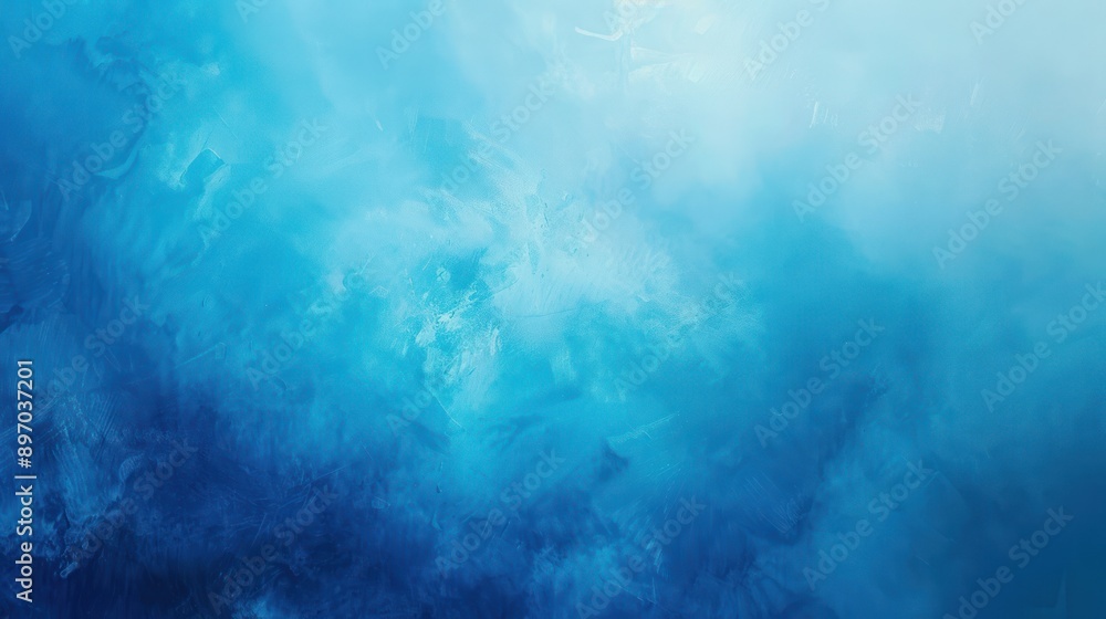 Fototapeta premium Abstract Blue and White Watercolor Background