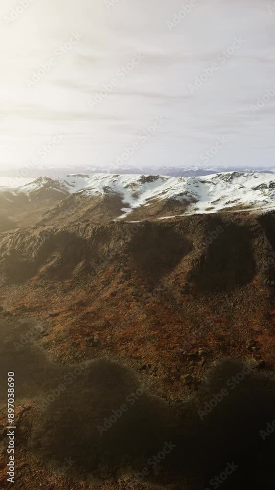 Aerial Drone Panorama view of mountains in Icealand Aerial Drone Panorama view of mountains in Icealand