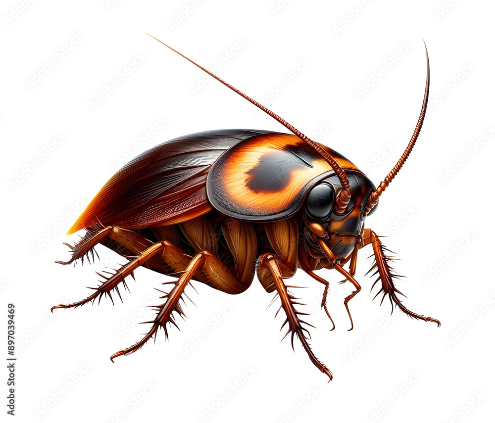real cockroach close view from front isolated on transparent background real cockroach close view from front isolated on transparent background