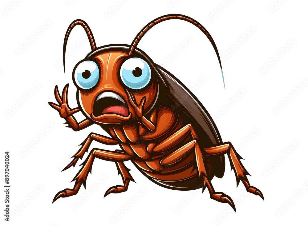 scared cockroach close up vector illustration design isolated on transparent background scared cockroach close up vector illustration design isolated on transparent background