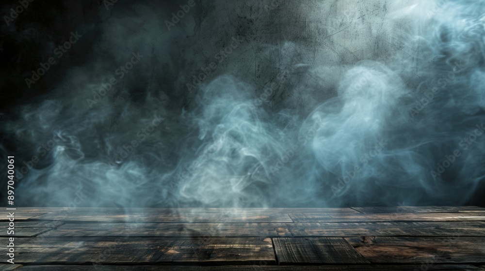 A moody atmosphere created by swirling smoke above a textured wooden surface, evoking mystery and depth for artistic projects. A moody atmosphere created by swirling smoke above a textured wooden surface, evoking mystery and depth for artistic projects.
