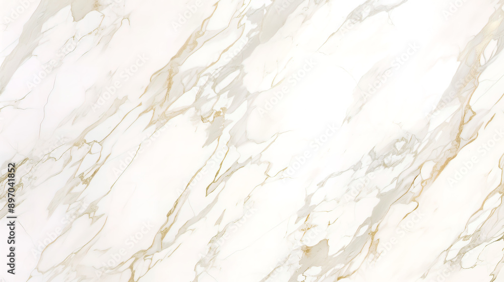 Obraz premium White marble pattern background with subtle gold veins illustration